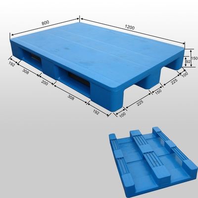 Large Plastic Pallet 1200*800mm in Blue for Heavy Duty Storage and Stacking Needs