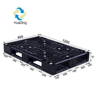 4-Way Entry HUADING Full Perimeter Grid Plastic Pallet Single Faced Style No Steel