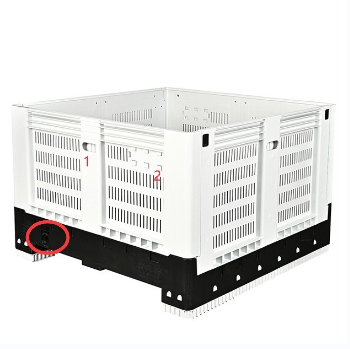 Large Folding Plastic Pallet Box for Fruit and Vegetables Varnishing Printing Handling